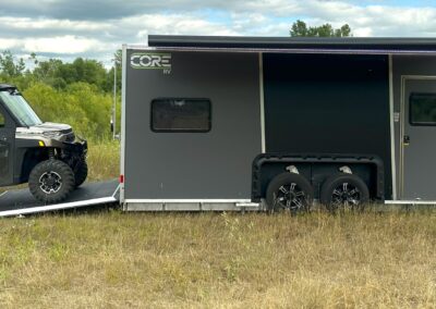 The CORE RV 8026 is an off-grid toy hauler specifically designed for adventure enthusiasts.